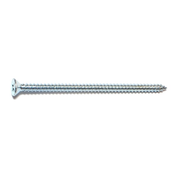 Midwest Fastener Sheet Metal Screw, #8 x 3 in, Zinc Plated Steel Flat Head Phillips Drive, 30 PK 932043 - main
